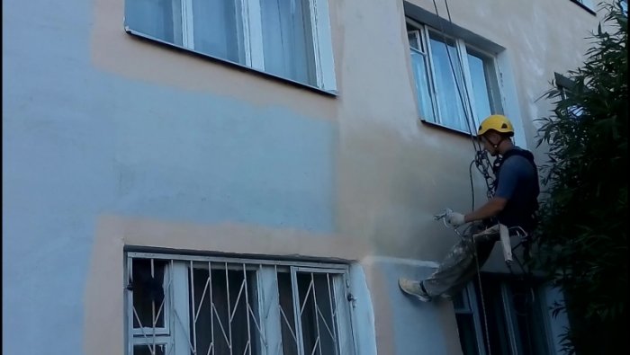 Безвоздушная покраска фасадов